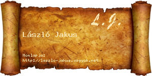 László Jakus névjegykártya